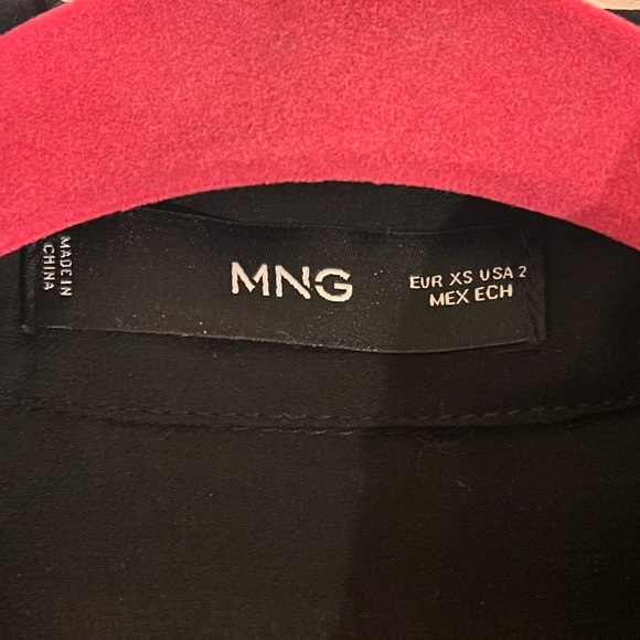 Mango- Black Sequins Button Down Top. Size: XS - Picture 10 of 10